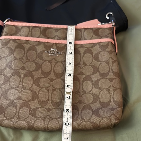 Coach Brown and Pink Women's crossbody Bag signature print - Picture 10 of 11